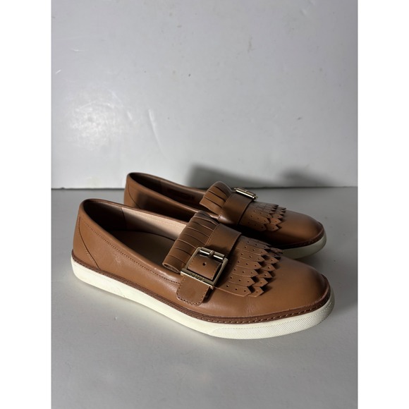 Vionic Shoes - Vionic Cambridge 'Kiltie' Loafer Womens 10 Tan Leather Slip On Comfort Preppy